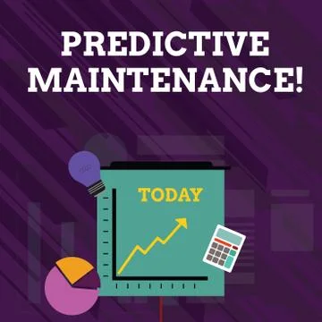 Conceptual hand writing showing Predictive Maintenance. Business photo text Stock Illustration