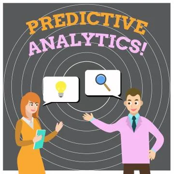 Conceptual hand writing showing Predictive Analytics. Business photo showcasing Illustrazione stock