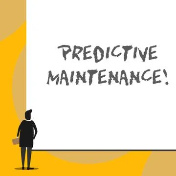 Conceptual hand writing showing Predictive Maintenance. Business photo Stock Illustration
