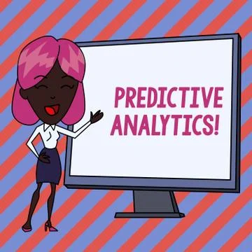 Conceptual hand writing showing Predictive Analytics. Business photo showcasing Illustrazione stock