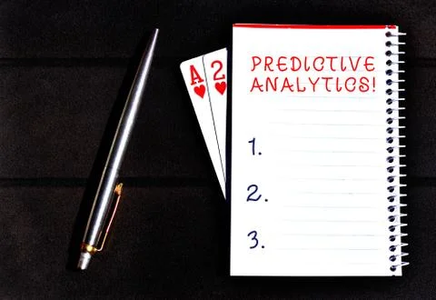 Conceptual hand writing showing Predictive Analytics. Business photo showcasing Foto stock