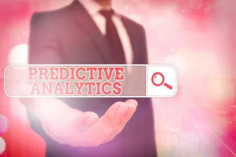 Conceptual hand writing showing Predictive Analytics. Business photo text Foto stock