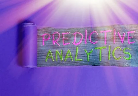 Conceptual hand writing showing Predictive Analytics. Business photo text Foto stock