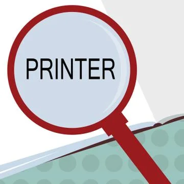 Conceptual hand writing showing Printer. Business photo text Device used to Illustrazione stock