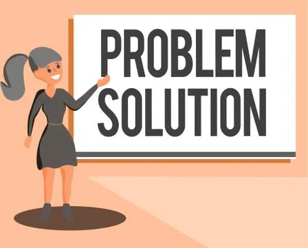 Conceptual hand writing showing Problem Solution. Business photo showcasing Illustrazione stock