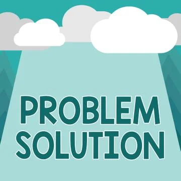 Conceptual hand writing showing Problem Solution. Business photo showcasing Illustrazione stock