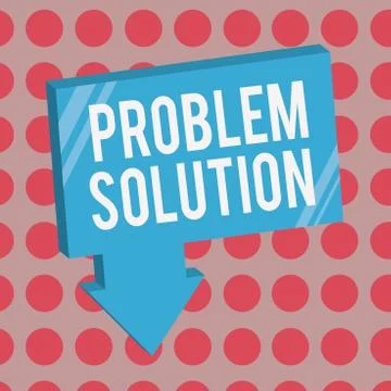 Conceptual hand writing showing Problem Solution. Business photo text solving Stock Illustration
