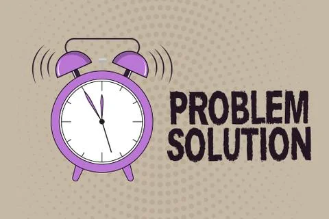 Conceptual hand writing showing Problem Solution. Business photo text solving Stock Illustration