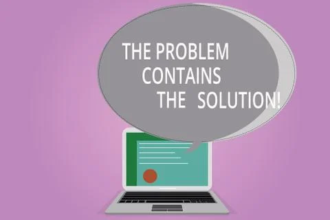 Conceptual hand writing showing The Problem Contains The Solution. Business 스톡 일러스트