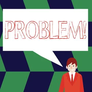 Conceptual hand writing showing Problem. Business photo showcasing Trouble that Illustrazione stock