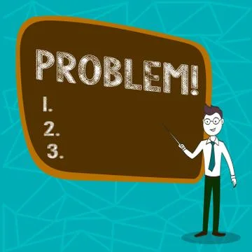 Conceptual hand writing showing Problem. Business photo showcasing Trouble that 스톡 일러스트