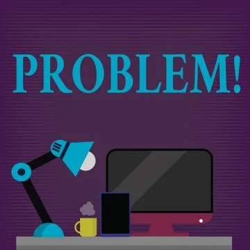 Conceptual hand writing showing Problem. Business photo showcasing Trouble that Stock Illustration