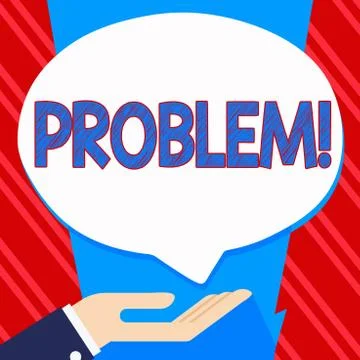 Conceptual hand writing showing Problem. Business photo text Trouble that need 스톡 일러스트