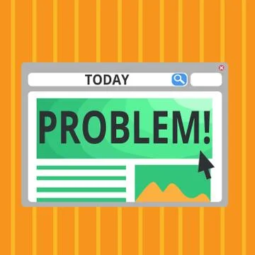 Conceptual hand writing showing Problem. Business photo text Trouble that need Illustrazione stock