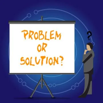 Conceptual hand writing showing Problem Or Solutionquestion. Business photo イラスト素材