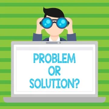 Conceptual hand writing showing Problem Or Solutionquestion. Business photo text イラスト素材