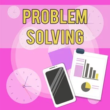 Conceptual hand writing showing Problem Solving. Business photo text process of イラスト素材