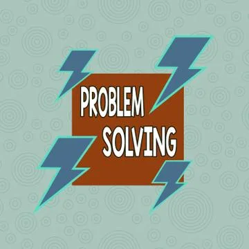 Conceptual hand writing showing Problem Solving. Business photo text process of 스톡 일러스트