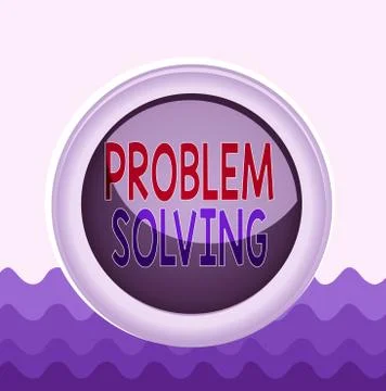 Conceptual hand writing showing Problem Solving. Business photo showcasing Stock Illustration