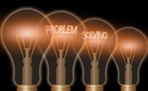 Conceptual hand writing showing Problem Solving. Business photo showcasing Stock Illustration