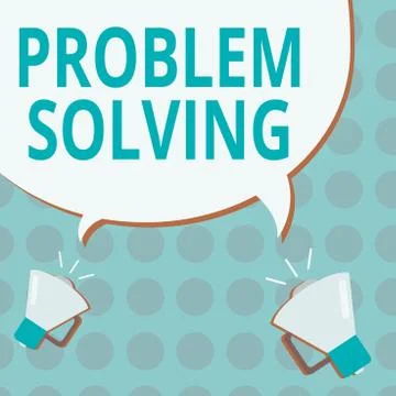 Conceptual hand writing showing Problem Solving. Business photo text process of Illustrazione stock