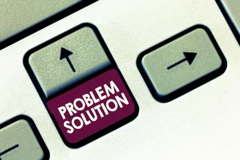 Conceptual hand writing showing Problem Solution. Business photo text solving Foto stock