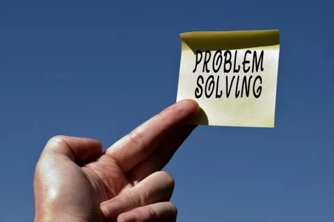 Conceptual hand writing showing Problem Solving. Business photo text process of Stock Photos