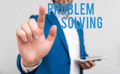 Conceptual hand writing showing Problem Solving. Business photo text process of Stock Photos