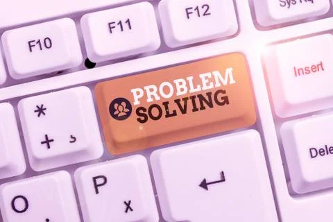 Conceptual hand writing showing Problem Solving. Business photo text process of Stock Photos