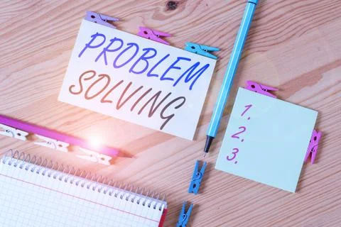 Conceptual hand writing showing Problem Solving. Business photo showcasing Stock Photos