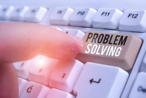 Conceptual hand writing showing Problem Solving. Business photo text to find an Foto stock