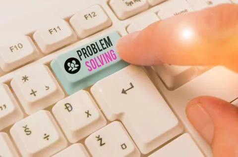 Conceptual hand writing showing Problem Solving. Business photo text to find an Foto stock