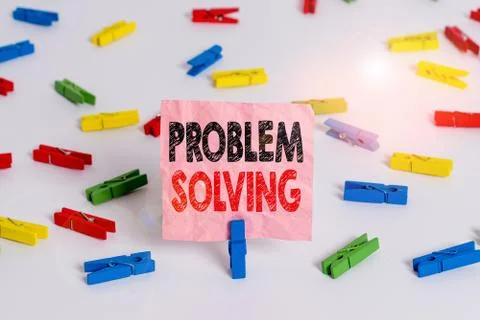 Conceptual hand writing showing Problem Solving. Business photo text to find an Foto stock
