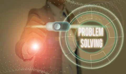 Conceptual hand writing showing Problem Solving. Business photo text to find an Foto stock
