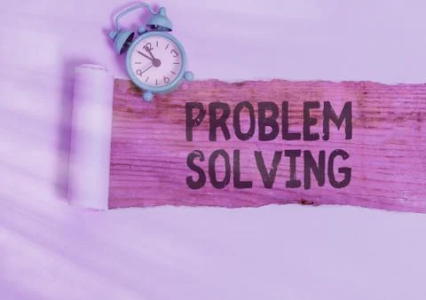 Conceptual hand writing showing Problem Solving. Business photo text process of Stock Photos
