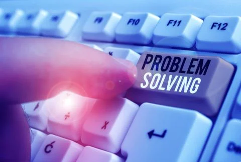 Conceptual hand writing showing Problem Solving. Business photo text to find an Foto stock