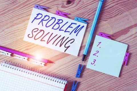 Conceptual hand writing showing Problem Solving. Business photo showcasing Stock Photos