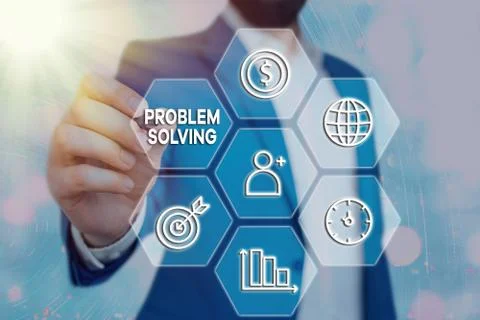 Conceptual hand writing showing Problem Solving. Business photo showcasing Stock Photos