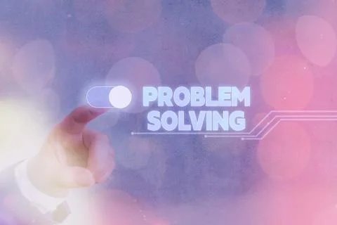 Conceptual hand writing showing Problem Solving. Business photo text process of Stock Photos