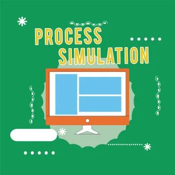 Conceptual hand writing showing Process Simulation. Business photo text Techn Stockillustratie