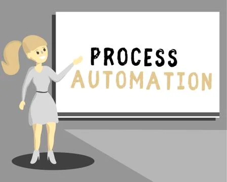Conceptual hand writing showing Process Automation. Business photo text Stock Illustration