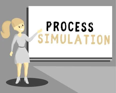 Conceptual hand writing showing Process Simulation. Business photo text Stock Illustration
