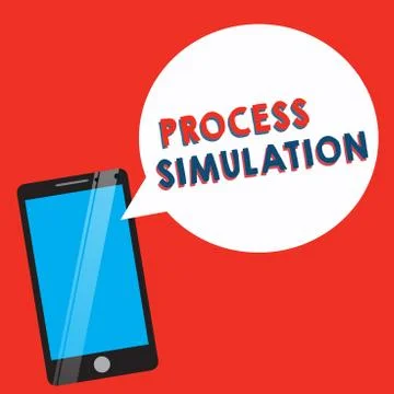 Conceptual hand writing showing Process Simulation. Business photo showcasing Stock Illustration