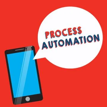 Conceptual hand writing showing Process Automation. Business photo showcasing Stock Illustration