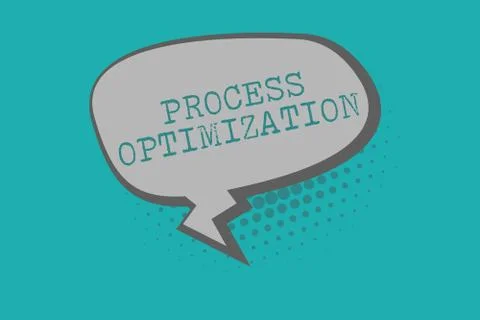 Conceptual hand writing showing Process Optimization. Business photo text Illustrazione stock