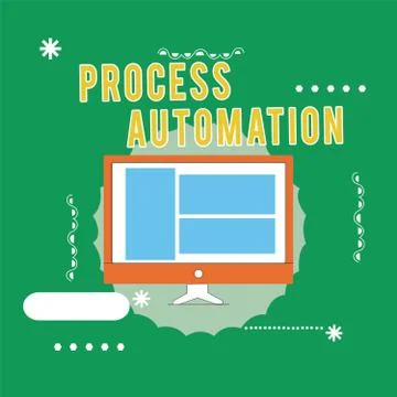 Conceptual hand writing showing Process Automation. Business photo text Trans 스톡 일러스트