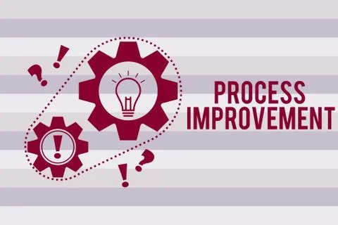 Conceptual hand writing showing Process Improvement. Business photo text Stock Illustration
