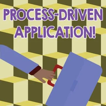 Conceptual hand writing showing Process Driven Application. Business photo sh Stock Illustration