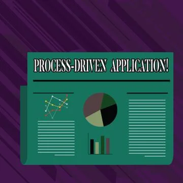 Conceptual hand writing showing Process Driven Application. Business photo sh Stock Illustration