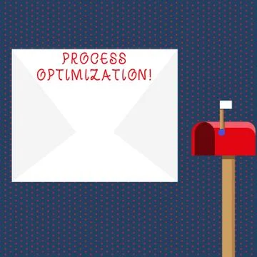 Conceptual hand writing showing Process Optimization. Business photo showcasing Illustrazione stock